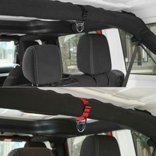 Cdwishbest Jeep Wrangler Için Jk Jl Araba Ceket Kancası Değiştirme Giysileri Iç Kırmızı + Siyah Aksesuarlar (Yurt Dışından)