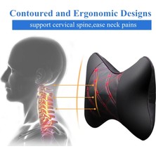 Cdwishbest 1 Parça Tarzı Her Iki Yan Pu Deri Araba Boyun Yastığı Nefes Alabilir Evrensel Araba Koltuğu Baş Boyun Desteği Yastığı Kafalık Oto Iç Aksesuarları (Yurt Dışından)
