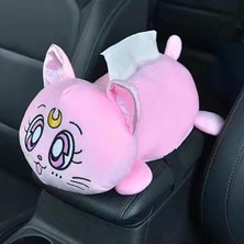 Cdwishbest B 1pc Doku Kutusu Stili Yeni Karikatür Kafalık Yastık Sevimli Araba Luna Kedi Kafası Peluş Boyun Yastık Araba Koltuğu Kafalık Yastık Kawaii Kızlar Için Araba Aksesuarları (Yurt Dışından)