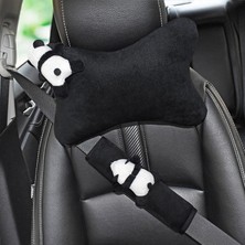 Cdwishbest 2 Adet Emniyet Kemeri Kapağı Stili Sevimli Karikatür Panda Bebek Araba Koltuğu Kafalık Boyun Yastık Desteği Yumuşak Peluş Oto Emniyet Kemeri Kapağı Araba Iç Aksesuarları Li (Yurt Dışından)