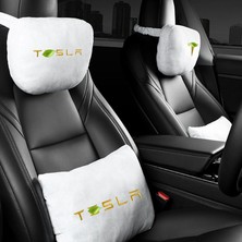 Cdwishbest Kafalık-Pk2 Stili Tesla Model 3 Için Kcooso Yumuşak Kafalık Süet Boyun Yastık Model Y Için Bel Yastığı Araba Aksesuarları Relax (Yurt Dışından)