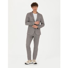Pierre Cardin Erkek Açık Kahverengi Ex. Slim Fit Çizgili Spor Takım Elbise 50281896-VR002