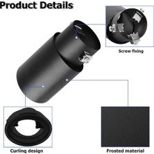 Passing Paslanmaz Çelik Araba Egzoz Ucu, 2.1ın Ila 1.5ın Universal Araç Egzoz Borusu Modifikasyonu Kuyruk Boğaz Kuyruk Borusu (Siyah) (Yurt Dışından)