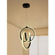 Ey Shop Modern Siyah Venüs Model Tek Renk Lüks LED Avize