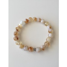 Afa Tasarım Sitrin Doğal Taş Gümüş Bileklik