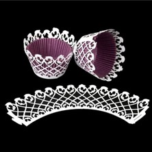 Depposite Cupcake Kenar Danteli - Geniş Dantel Beyaz - 10 Adet