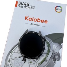 Kalobee SK48 1.62Inç Amoled Ekran 47MM Silikon+Metal+Deri Kordonlu GT4 Serisi Akıllı Saat