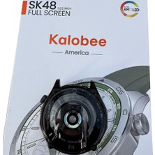 Kalobee SK48 1.62Inç Amoled Ekran 47MM Silikon+Metal+Deri Kordonlu GT4 Serisi Akıllı Saat