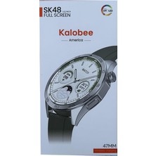 Kalobee SK48 1.62Inç Amoled Ekran 47MM Silikon+Metal+Deri Kordonlu GT4 Serisi Akıllı Saat