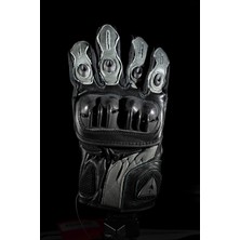 Venom VN-9021 Korumalı Deri Motosiklet Eldiveni Gri Eklem Koruması ile XL Beden Güvenlik