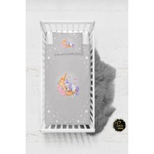 Talia Home Uyuyan Unicorn Desenli Bebek Nevresim Takımı Çarşaflı TLABN-079