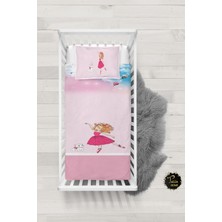 Talia Home Balerin Kız ve Kedi Bebek Nevresim Takımı Çarşaflı TLABN-228