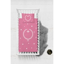 Talia Home Pembe Çelenk Desenli Bebek Nevresim Takımı Çarşaflı TLABN-017