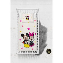 Talia Home Mickey Mouse Desenli Bebek Nevresim Takımı Çarşaflı TLABN-112