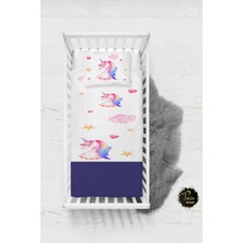 Talia Home Mor Pegasus Desenli Bebek Nevresim Takımı Çarşaflı TLABN-131