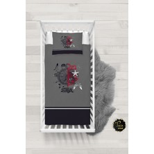 Talia Home Gri Denizci Desenli Bebek Nevresim Takımı Çarşaflı TLABN-185