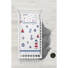 Talia Home Karışık Denizci Desenli Bebek Nevresim Takımı Çarşaflı TLABN-291