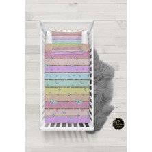 Talia Home Renkli Şerit Desenli Bebek Nevresim Takımı Çarşaflı TLABN-292