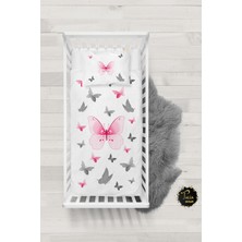 Talia Home Kelebekli Bebek Nevresim Takımı Çarşaflı TLABN-033