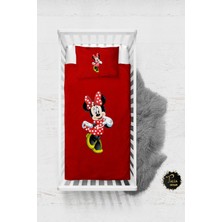 Talia Home Kırmızı Mickey Mouse Desenli Bebek Nevresim Takımı Çarşaflı TLABN-052