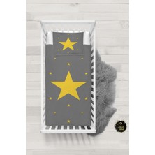 Talia Home Sarı Yıldızlı Bebek Nevresim Takımı Çarşaflı TLABN-255
