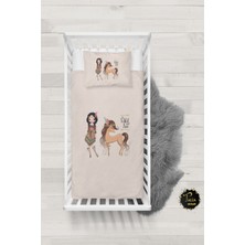 Talia Home Kızıldereli Desenli Bebek Nevresim Takımı Çarşaflı TLABN-044