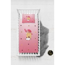 Talia Home Pembe Şapkalı Kız Bebek Nevresim Takımı Çarşaflı TLABN-149