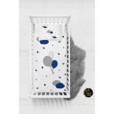 Talia Home Mavi Balon Desenli Bebek Nevresim Takımı Çarşaflı TLABN-009