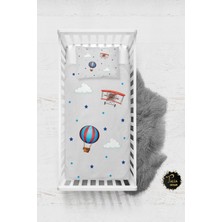 Talia Home Uçak Desenli Bebek Nevresim Takımı Çarşaflı TLABN-008