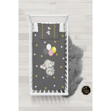 Talia Home Balonlu Fil Desenli Bebek Nevresim Takımı Çarşaflı TLABN-187