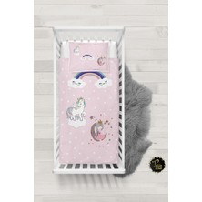 Talia Home Unicorn'lu Prenses'li Desenli Bebek Nevresim Takımı Çarşaflı TLABN-281