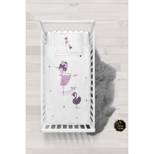 Talia Home Balerinli Kuğu Desenli Bebek Nevresim Takımı Çarşaflı TLABN-290