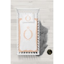 Talia Home Taç Desenli Bebek Nevresim Takımı Çarşaflı TLABN-026