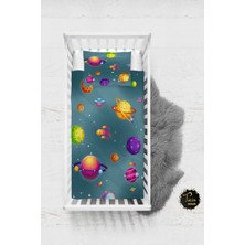 Talia Home Gezegenler Desenli Bebek Nevresim Takımı Çarşaflı TLABN-124