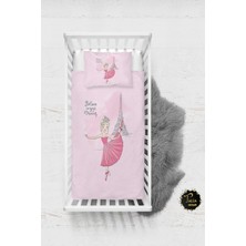 Talia Home Pembe Paris Eyfel Eiffel Kulesi Desenli Bebek Nevresim Takımı Çarşaflı TLABN-159