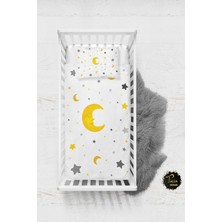 Talia Home Ay Yıldız Desenli Bebek Nevresim Takımı Çarşaflı TLABN-022