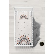 Talia Home Bej Gökkuşağı Desenli Bebek Nevresim Takımı Çarşaflı TLABN-032