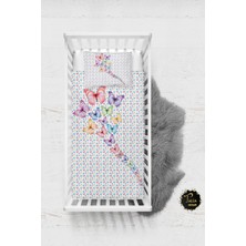 Talia Home Kelebek Desen Bebek Nevresim Takımı Çarşaflı TLABN-115