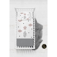 Talia Home Gri Fil Bebek Nevresim Takımı Çarşaflı TLABN-133