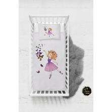 Talia Home Kelebekli Kız Desenli Bebek Nevresim Takımı Çarşaflı TLABN-173