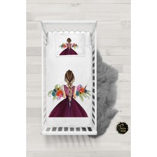 Talia Home Çiçekli Kız Desenli Bebek Nevresim Takımı Çarşaflı TLABN-295