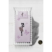 Talia Home Rengarenk Kelebek Desenli Bebek Nevresim Takımı Çarşaflı TLABN-018