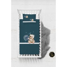 Talia Home Yeşil Ayıcık Desenli Bebek Nevresim Takımı Çarşaflı TLABN-144