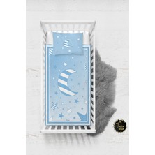 Talia Home Mavi Gökyüzü Desenli Bebek Nevresim Takımı Çarşaflı TLABN-152