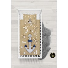 Talia Home Denizyıldızı Çapa Desenli Bebek Nevresim Takımı Çarşaflı TLABN-038