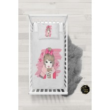 Talia Home Kahve Içen Kız Bebek Nevresim Takımı Çarşaflı TLABN-046