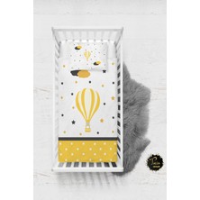 Talia Home Sarı Uçan Balon Bebek Nevresim Takımı Çarşaflı TLABN-127