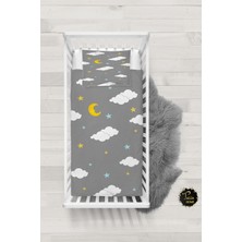 Talia Home Talia Gri Gökyüzü Desenli Bebek Nevresim Takımı Çarşaflı TLABN-294