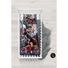 Talia Home Marvel Süper Kahramanlar Desenli Bebek Nevresim Takımı Çarşaflı TLABN-302
