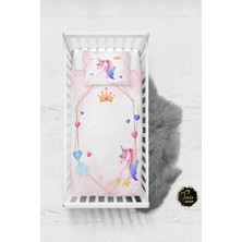 Talia Home Renkli Unicorn Desenli Bebek Nevresim Takımı Çarşaflı TLABN-081